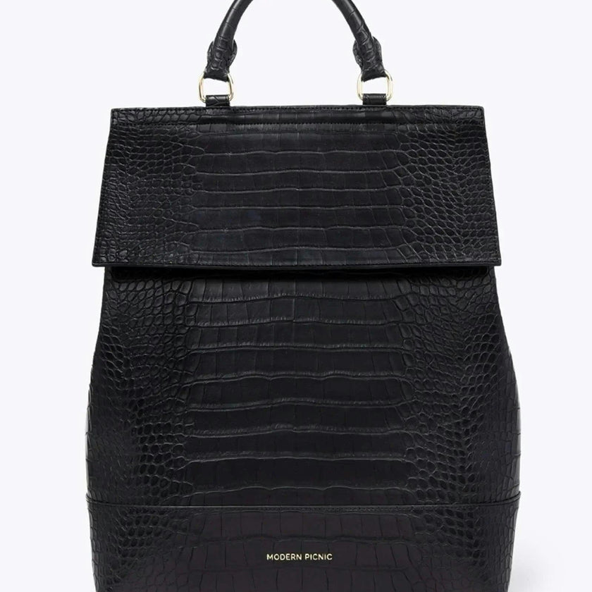 Women's Vegan Leather Padded Laptop Sleeve Backpack