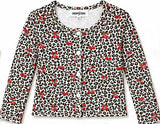 Girls Printed Pointelle Cardigan
