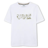 White Green Leaf Logo T-Shirt