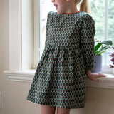 Phoebe Long Sleeves Dress | Green Motif