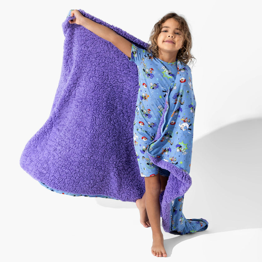 Powerpuff Girls Mojo Jojo Showdown Bamboo Sherpa Blanket