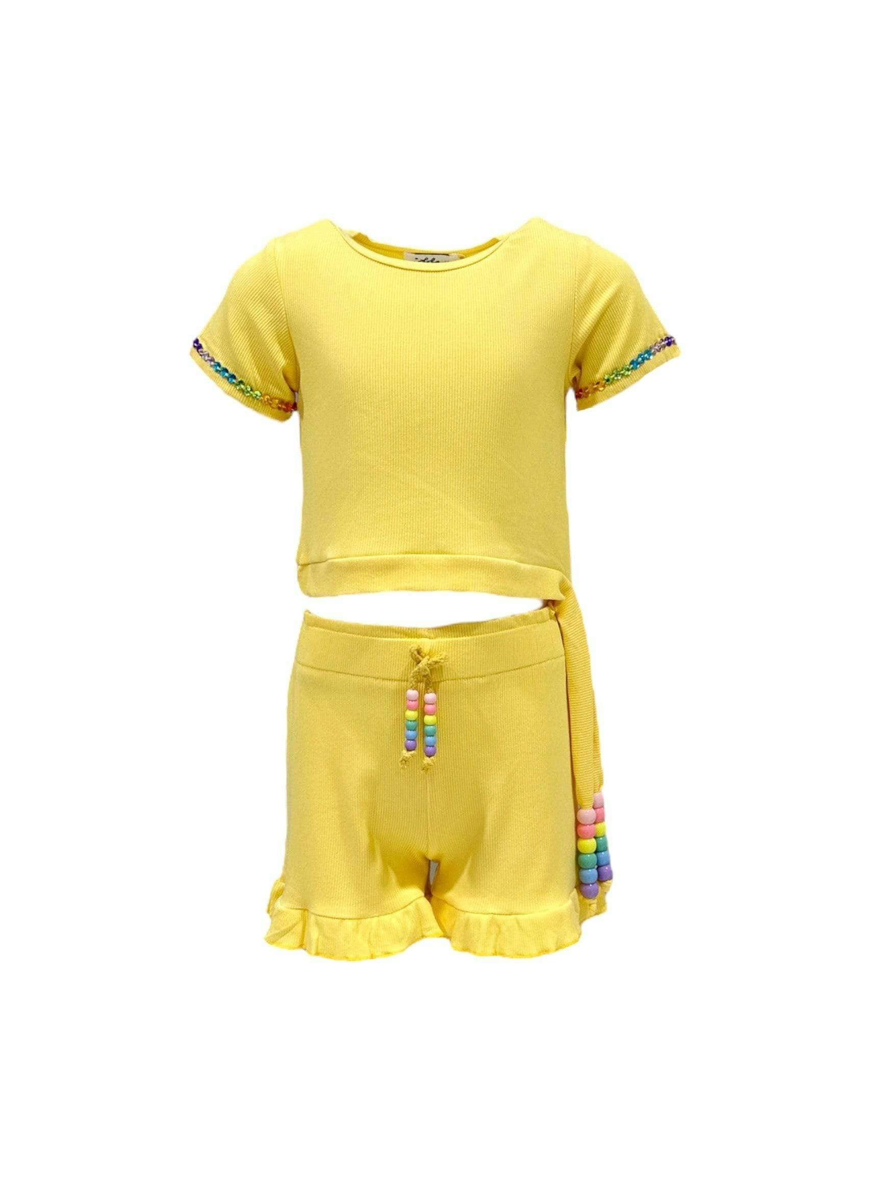 Candy Beaded Gem Ruffle Set