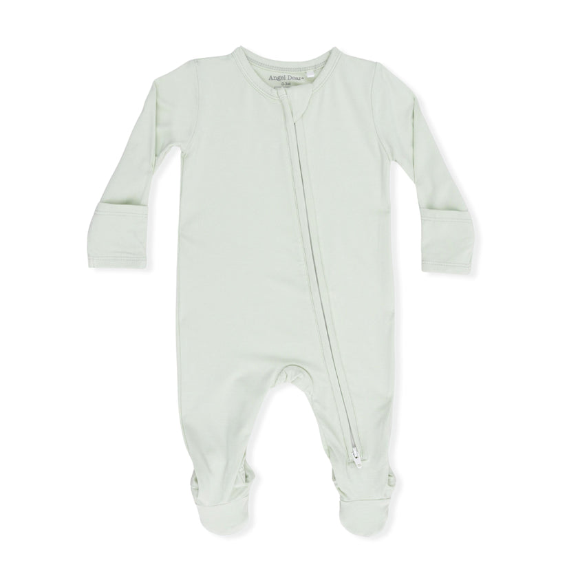 Solid Bok Choy - 2 Way Zipper Footie
