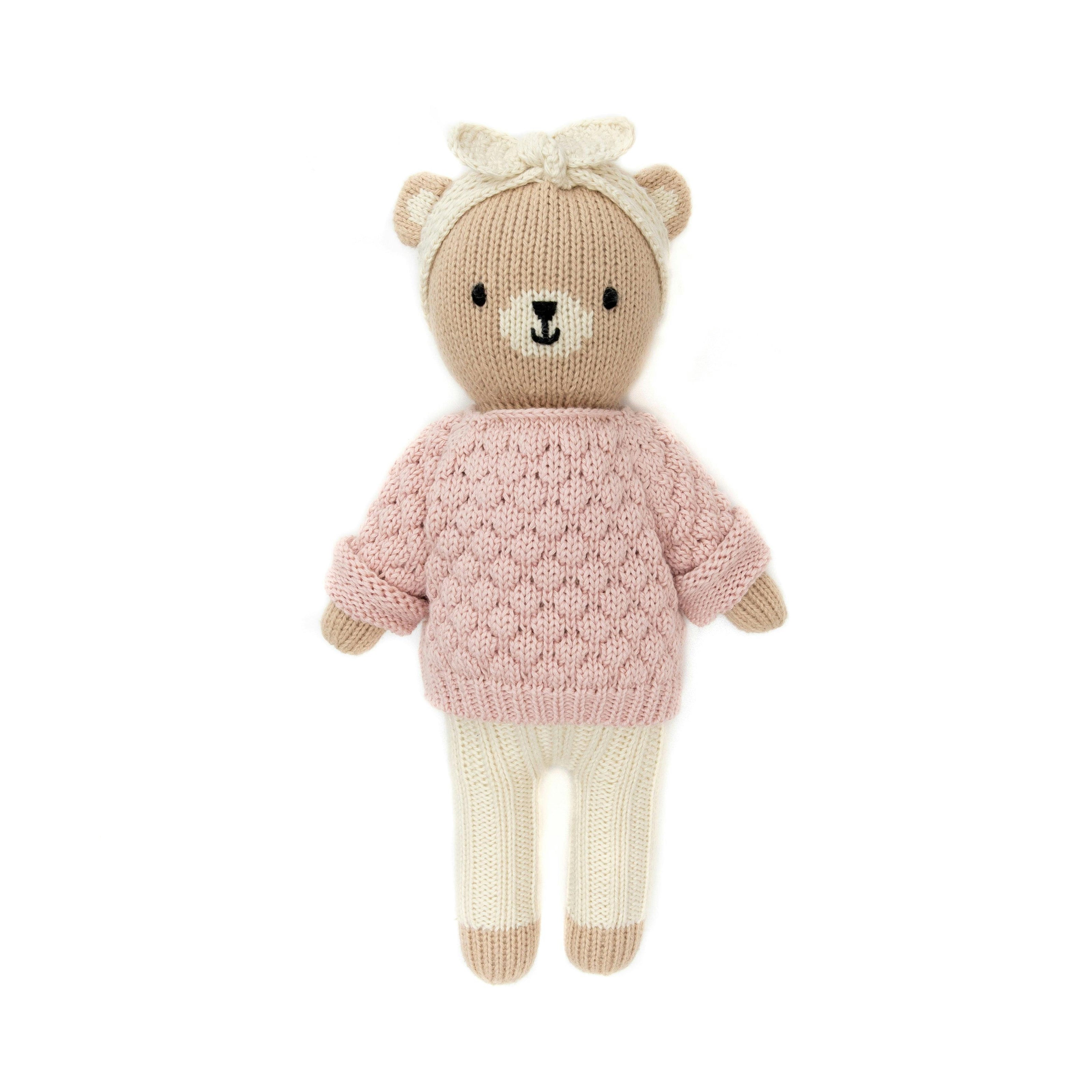 Bear with sweater and headband pink 11