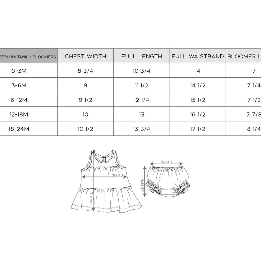 Double Peplum Tank Set Patriotic Ribbon