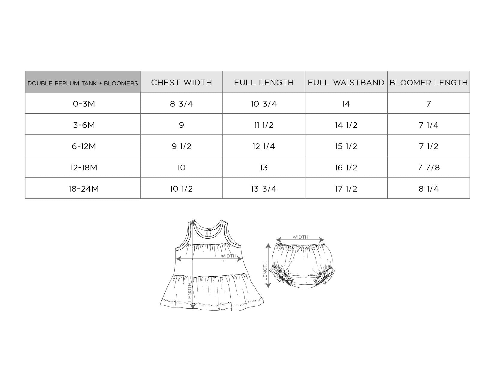 Baby Girl Double Peplum Tank & Bloomer Set in Desert Mist Blooms