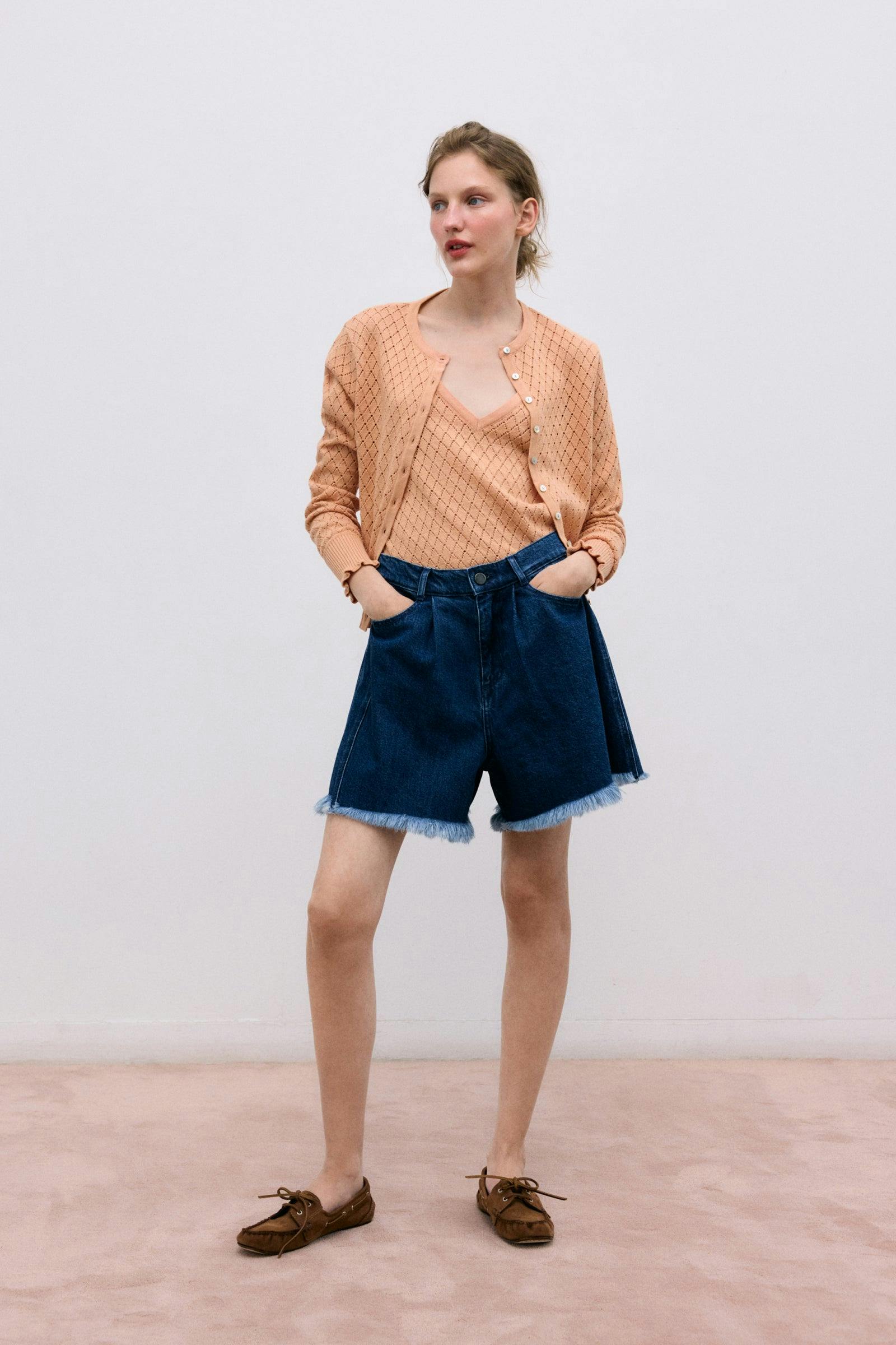 Lirio Woman Cardigan Peach Nougat