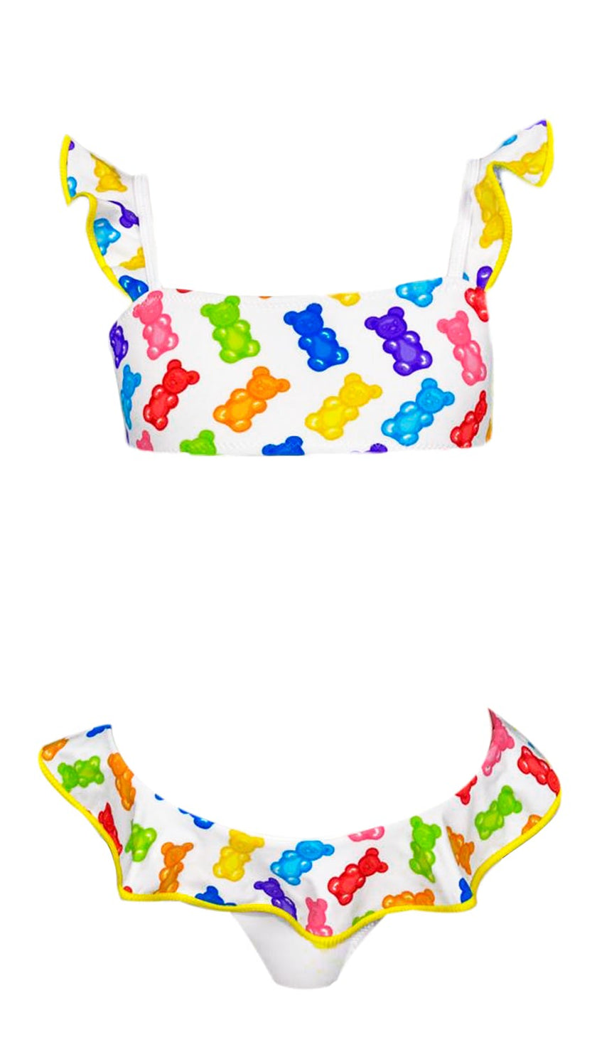 Mini Ruffle Shoulders & Waist Two-Piece Bikini
