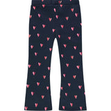 Retro Inspired Heart Print Flared Pants