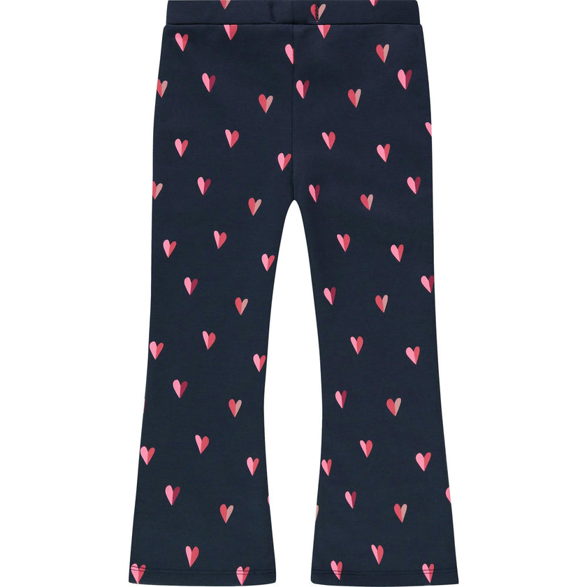 Retro Inspired Heart Print Flared Pants