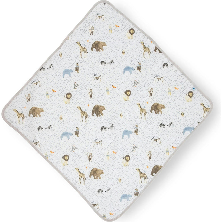 Infant Hooded Towel - Party Animals