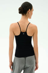Loren Seamless Waist Length Tank - Black