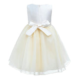 Champagne Felice Tulle Bow Dress