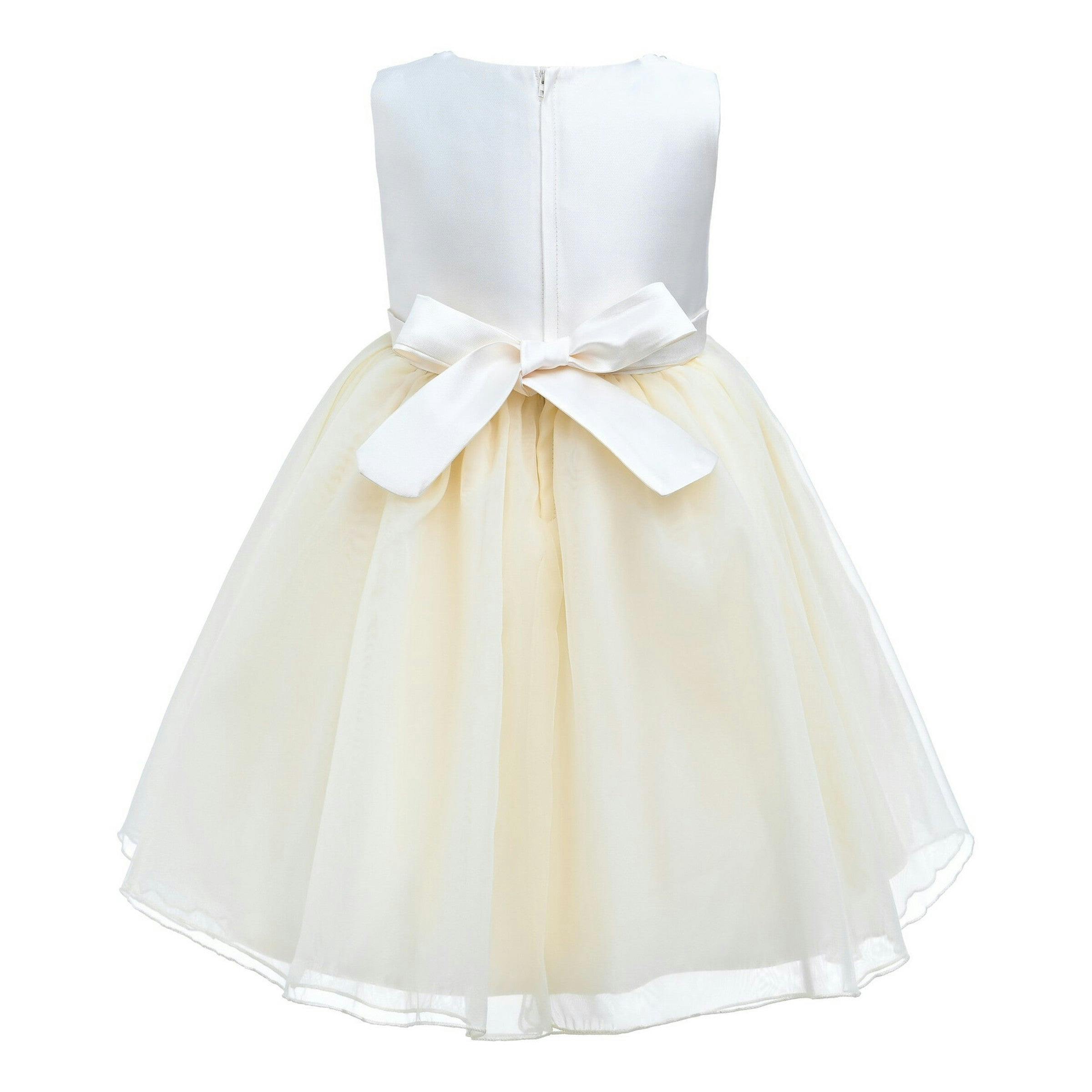 Champagne Felice Tulle Bow Dress