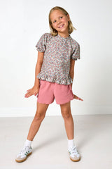 fall floral ruffle tee
