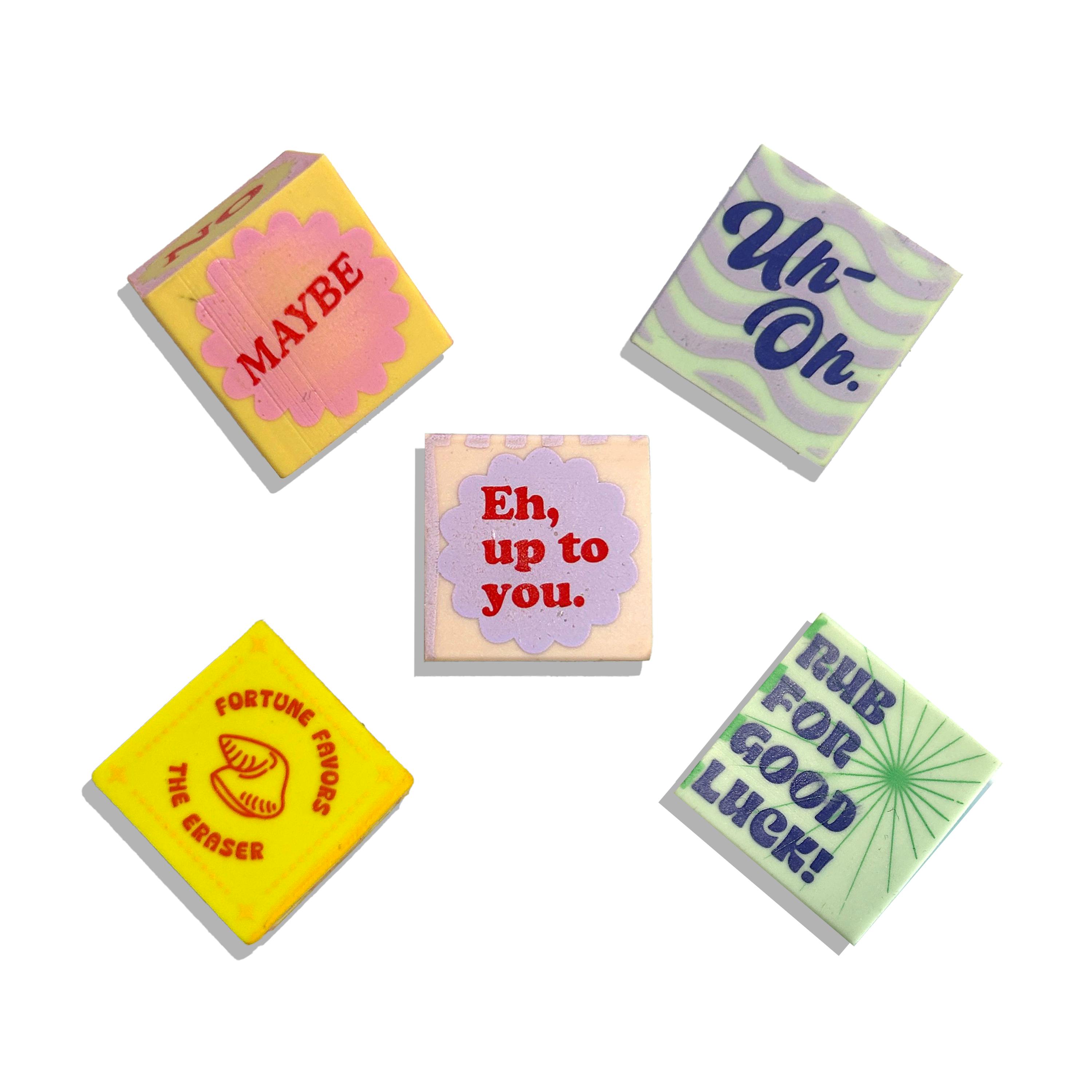 Feeling Lucky Dice Erasers - Set of 5