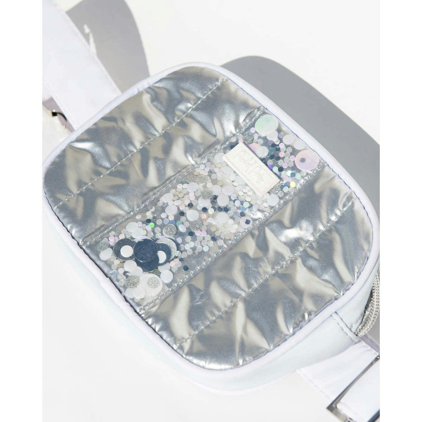 Silver Metallic Belt Bag