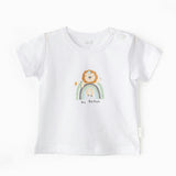White Casual Brave Lion T-Shirt