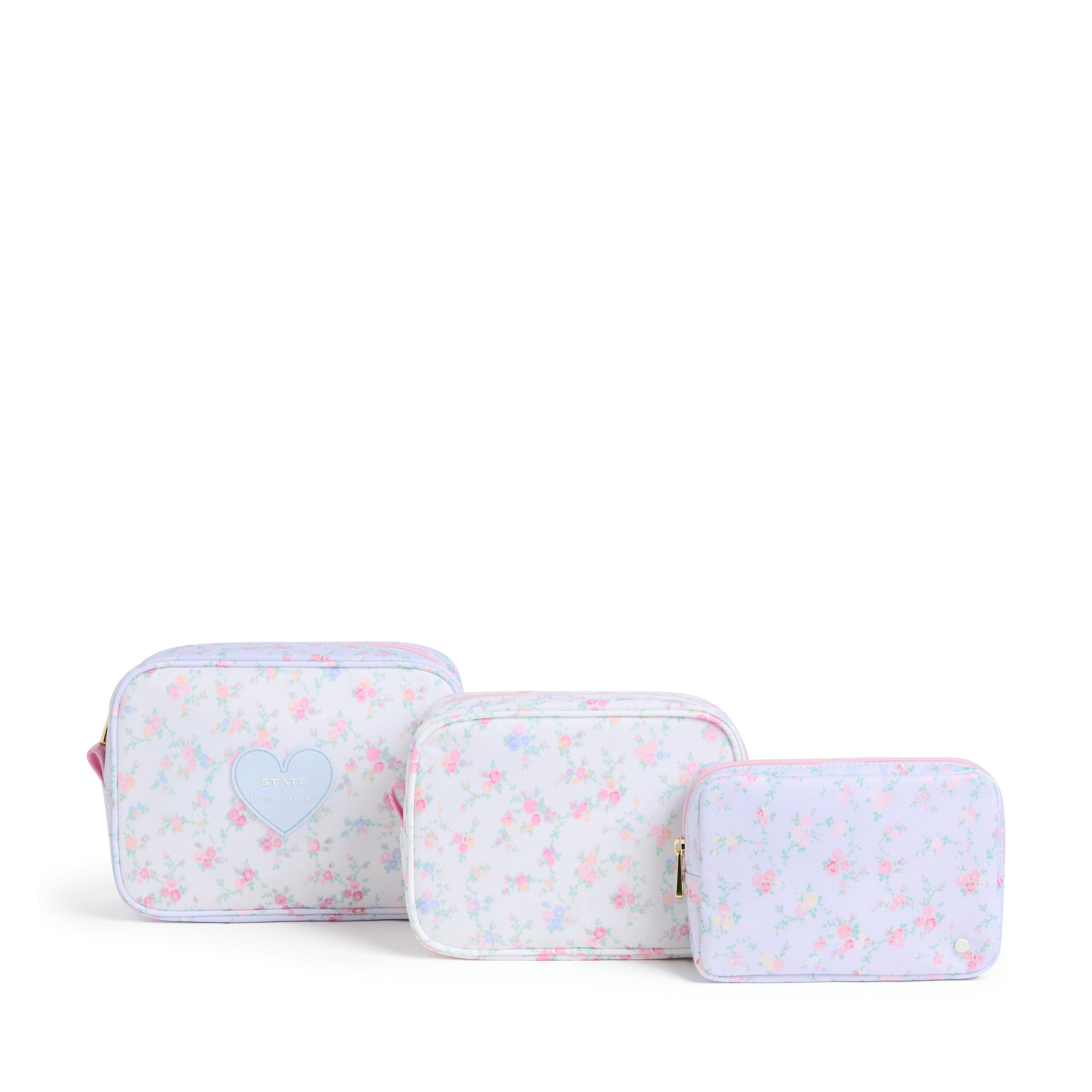 STATE x LoveShackFancy Travel Pouch Set of Three