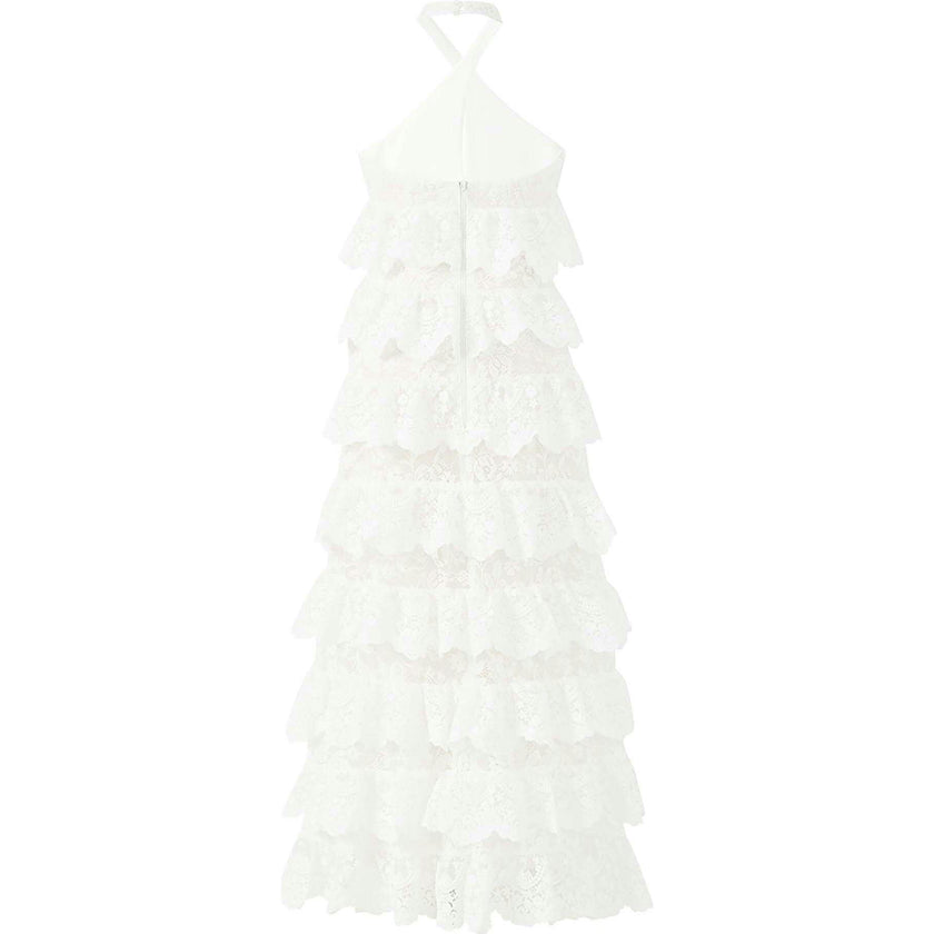 Paloma Lace Frill Maxi Dress