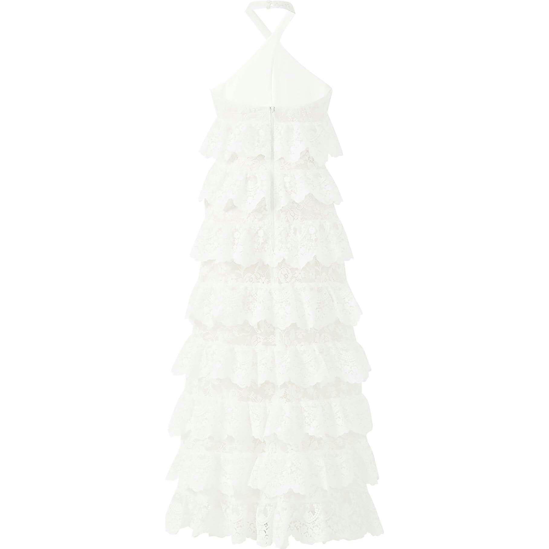 Paloma Lace Frill Maxi Dress