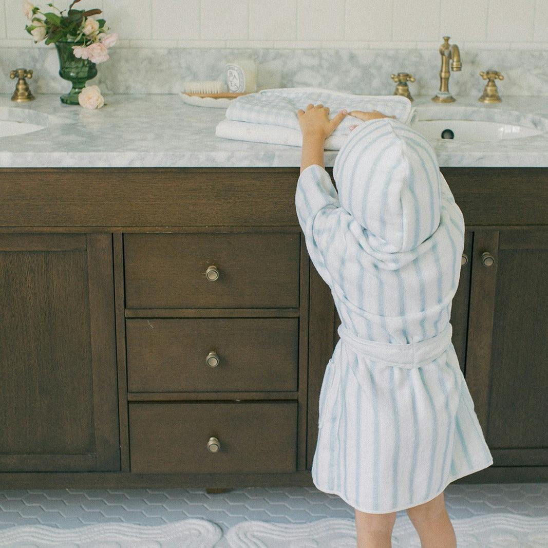 Seaside Stripes Bathrobe - Ocean