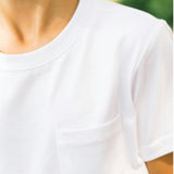 unisex white pocket tee