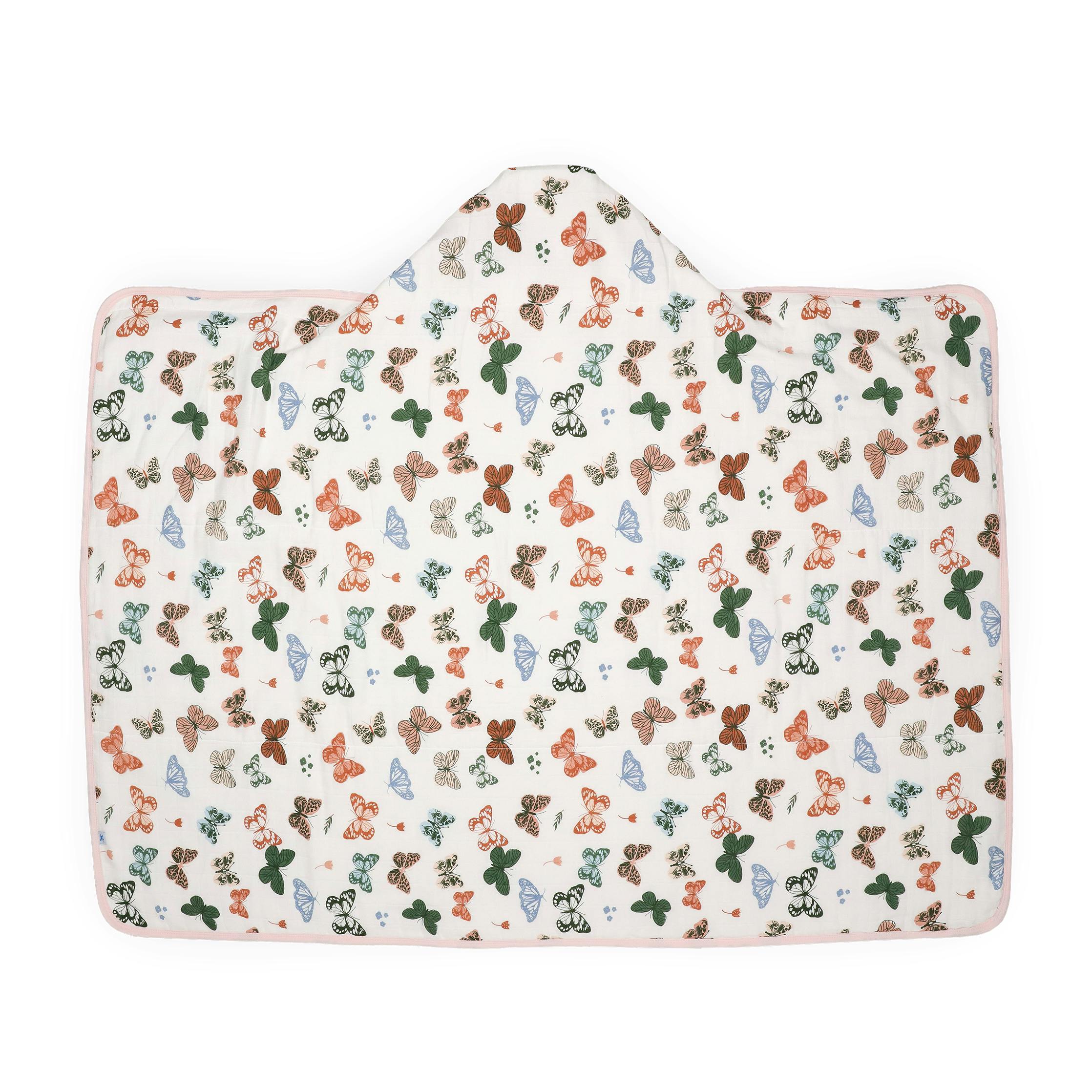 Toddler Hooded Towel - Butterflies