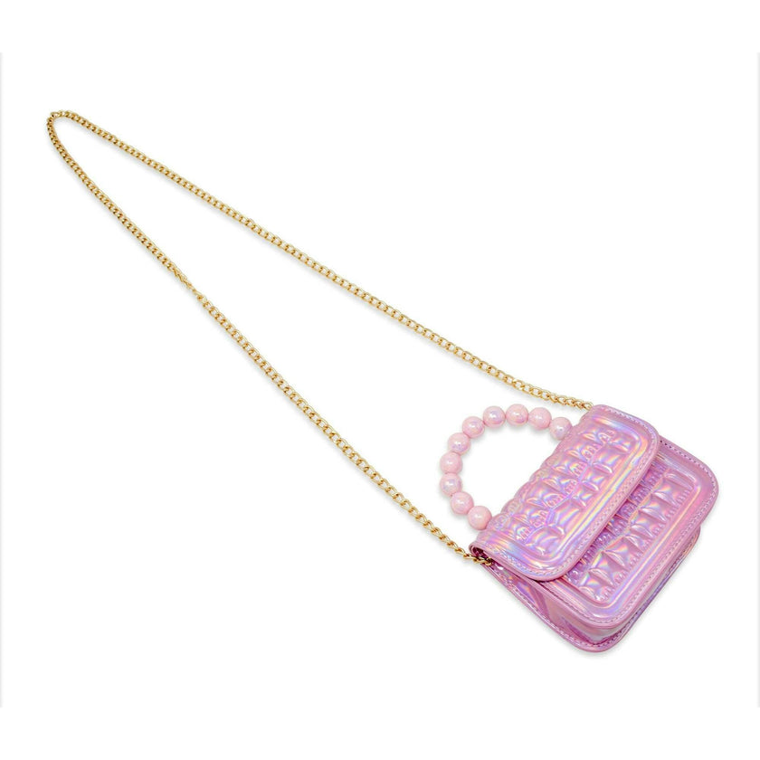 Mini Glam Quilted Pearl Handle Purse