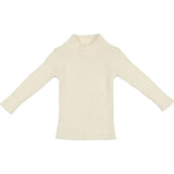 Rib Knit Mock Polo Neck Long Sleeve Shirt