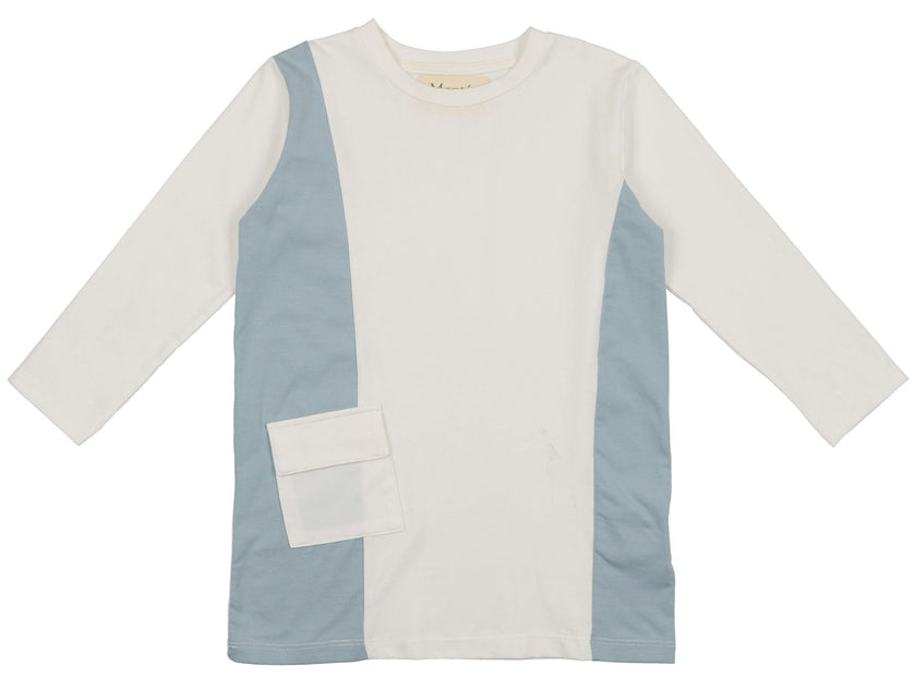 Colorblock Pocket 3-Quarter Sleeves Tee