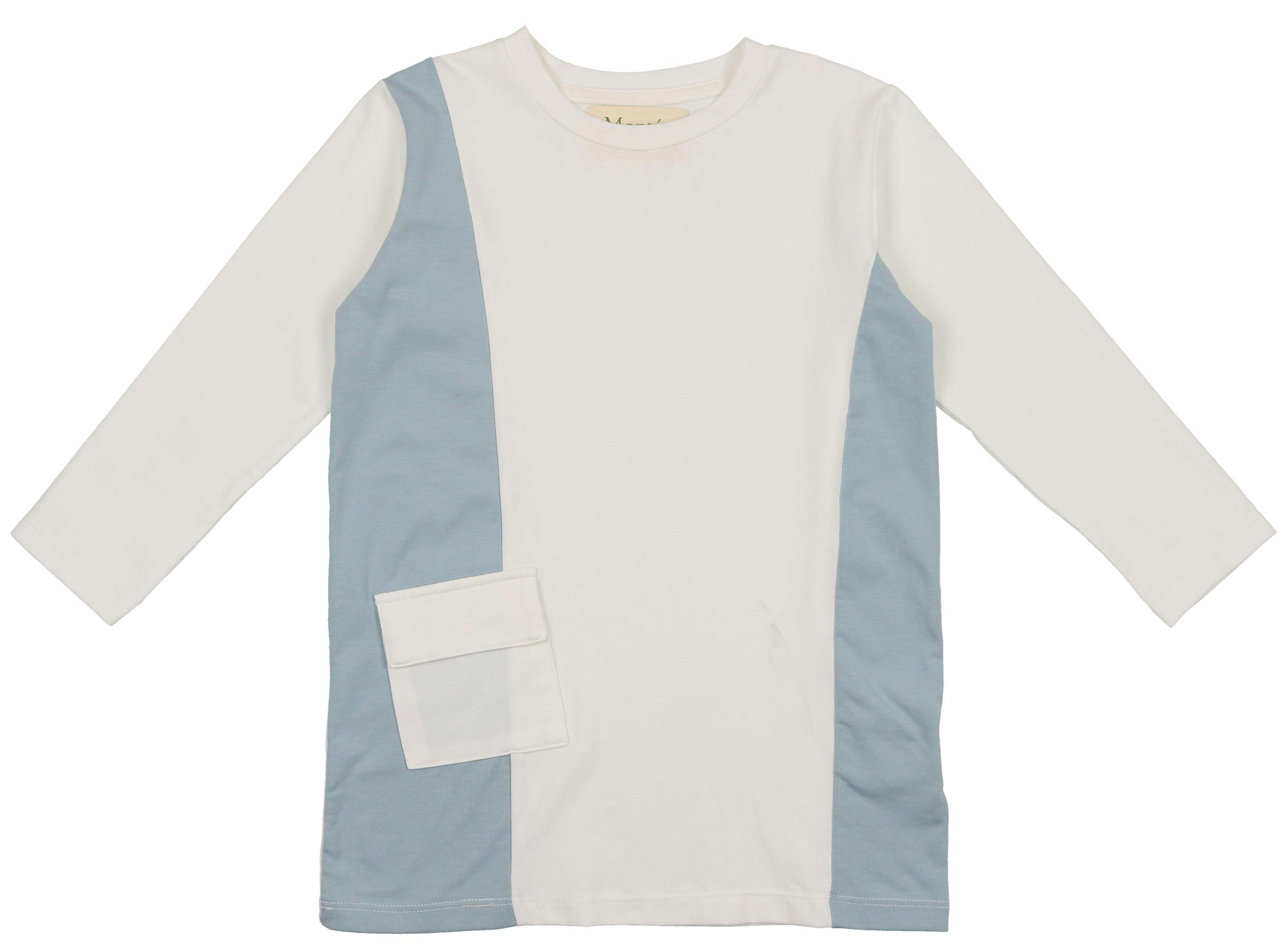 Colorblock Pocket 3-Quarter Sleeves Tee