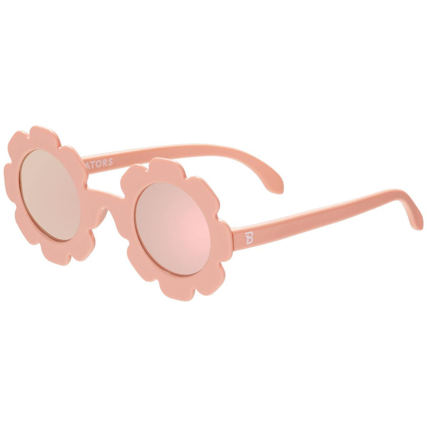 Polarized Flower: Rose Gold Mirrored Lens