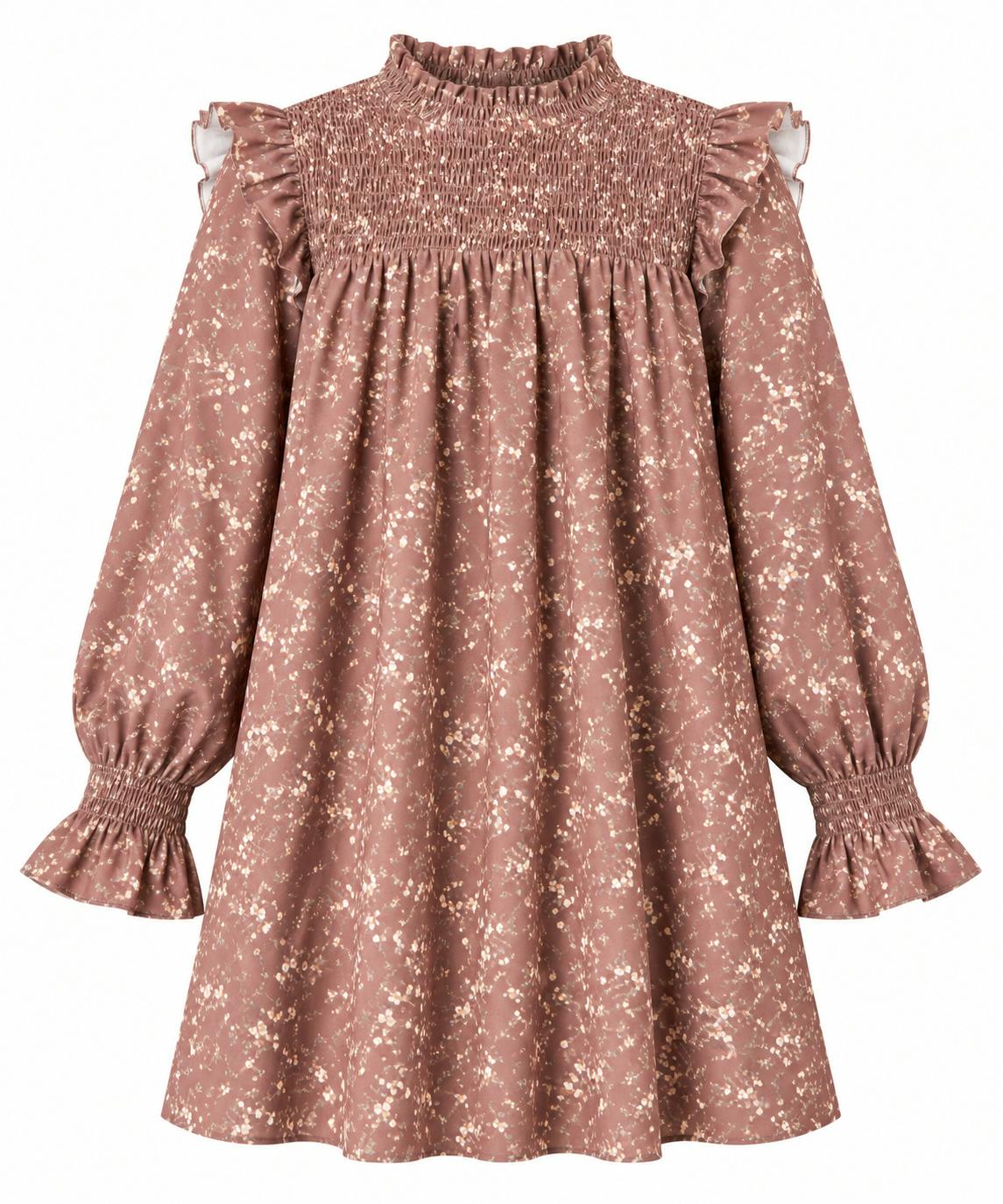 Lottie Dress Brown Sugar Blooms