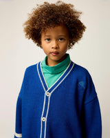 Wool Classroom Cardigan in Cobalt Blue
