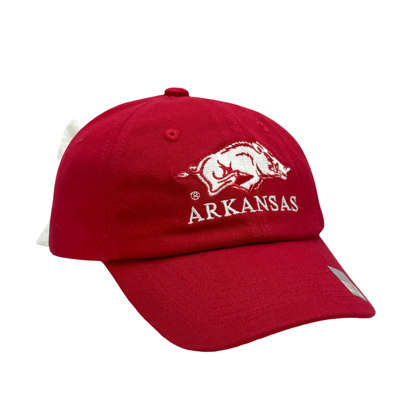 Officially Licensed Arkansas Razorbacks Bow Baseball Hat (Baby/Toddler)
