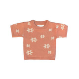 Girls Spring Summer Flower Floral Blossom Knit Top