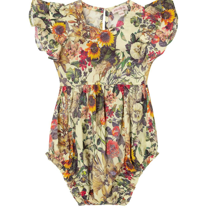 Baby Hattie Romper in Rose Vine