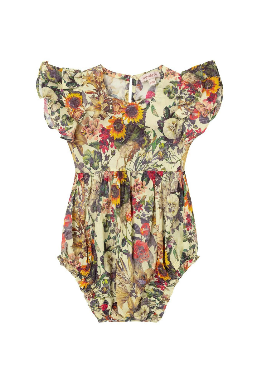 Baby Hattie Romper in Rose Vine