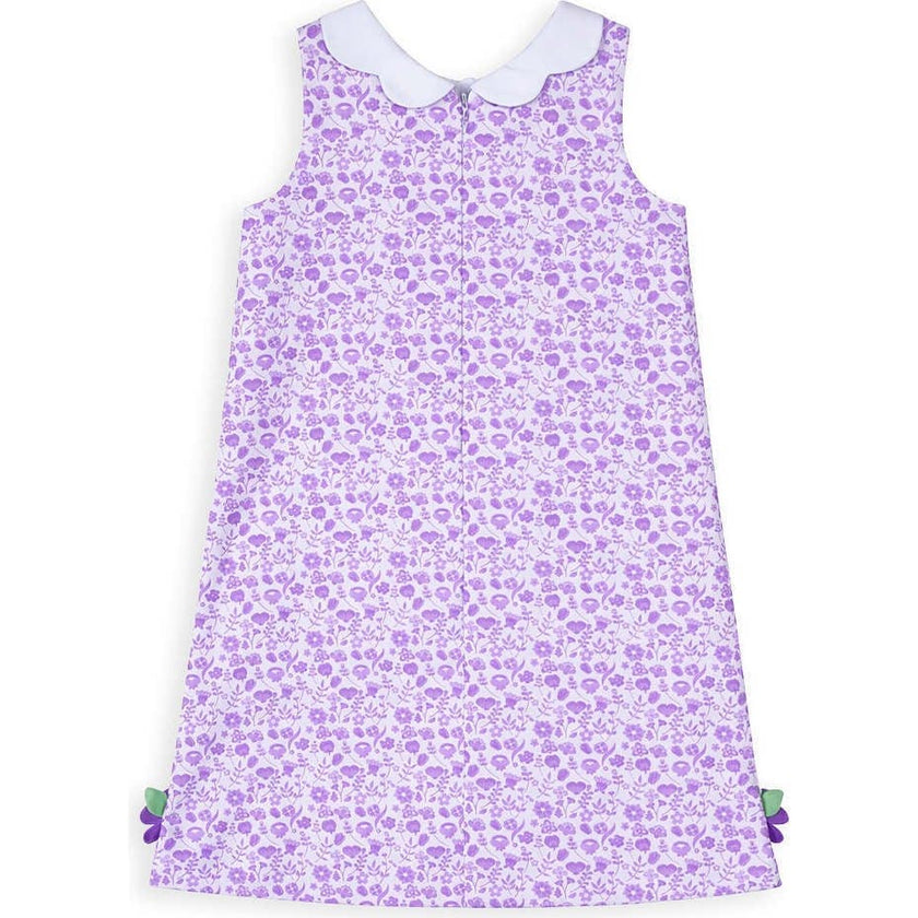 Printed Pique Dress with Flowers