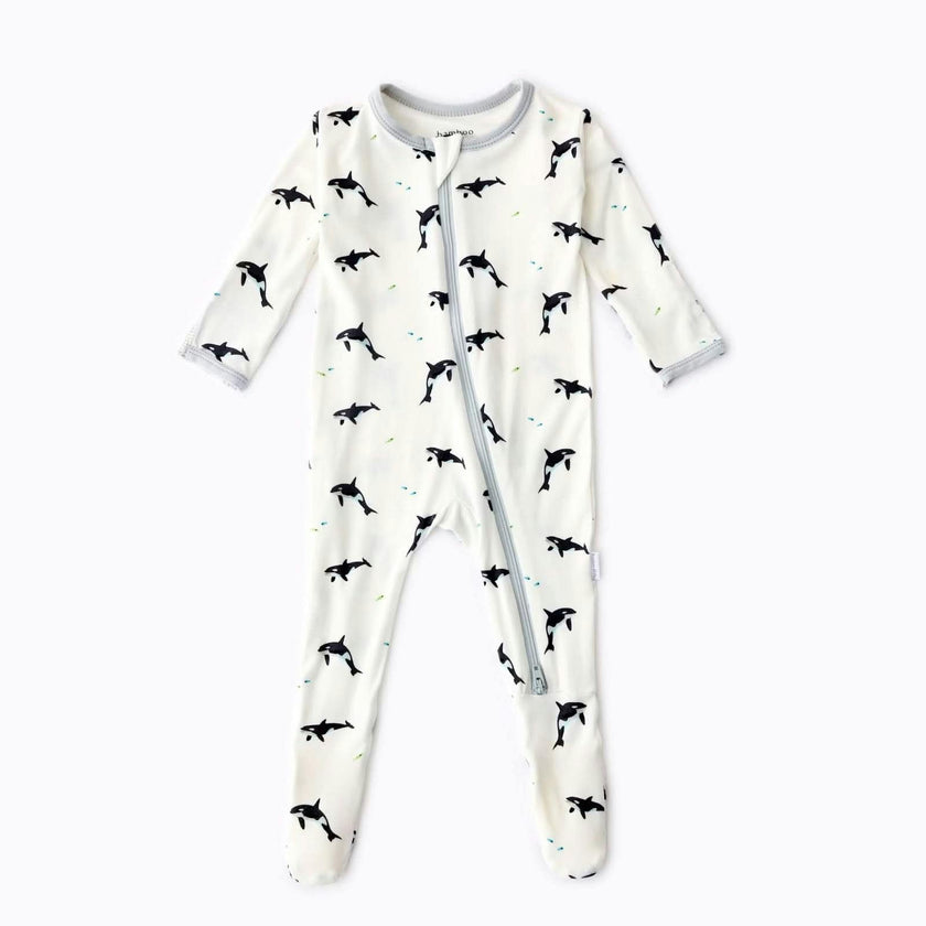 Orca Zippered Footie