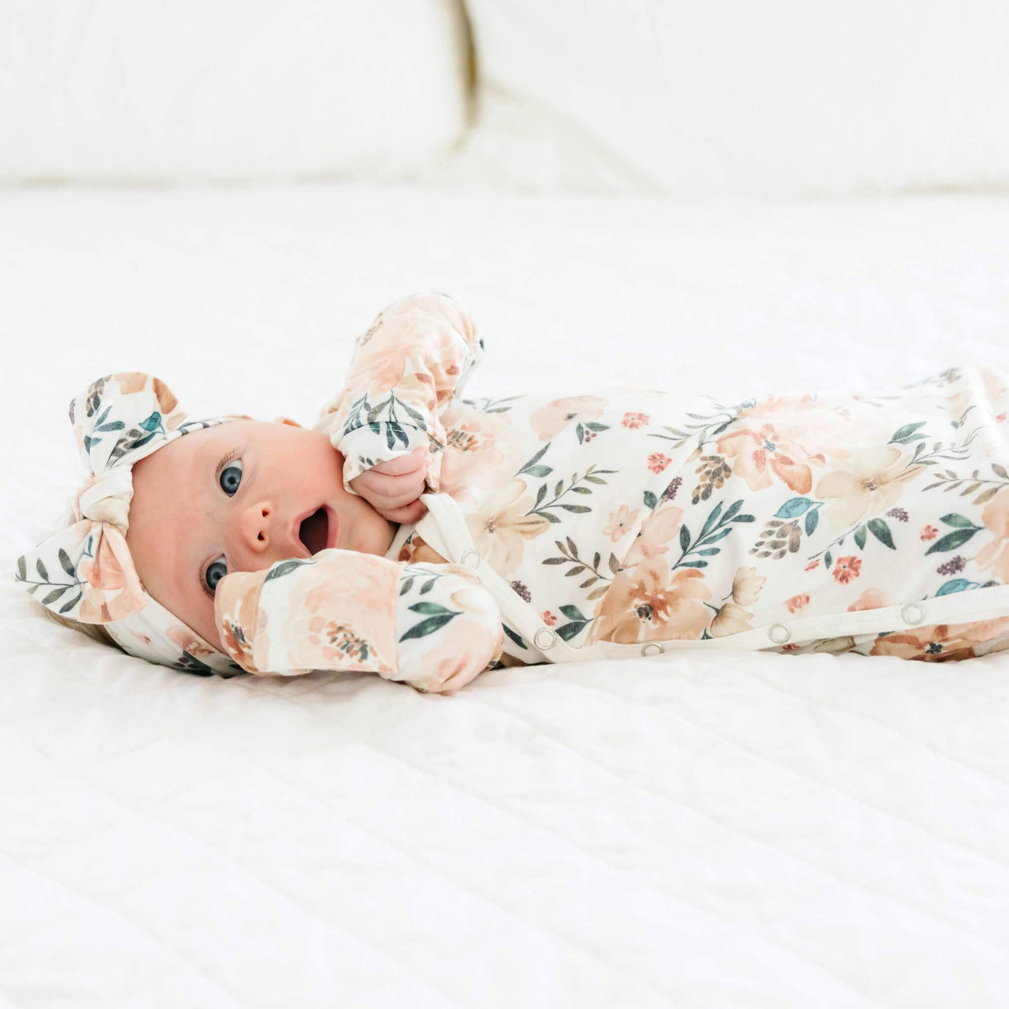 Newborn Knotted Gown - Autumn