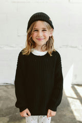 BIG KID CHUNKY KNIT SWEATER | SHADOW