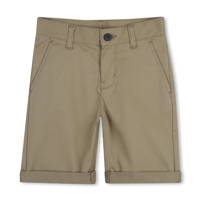 Brown Casual Folded Shorts