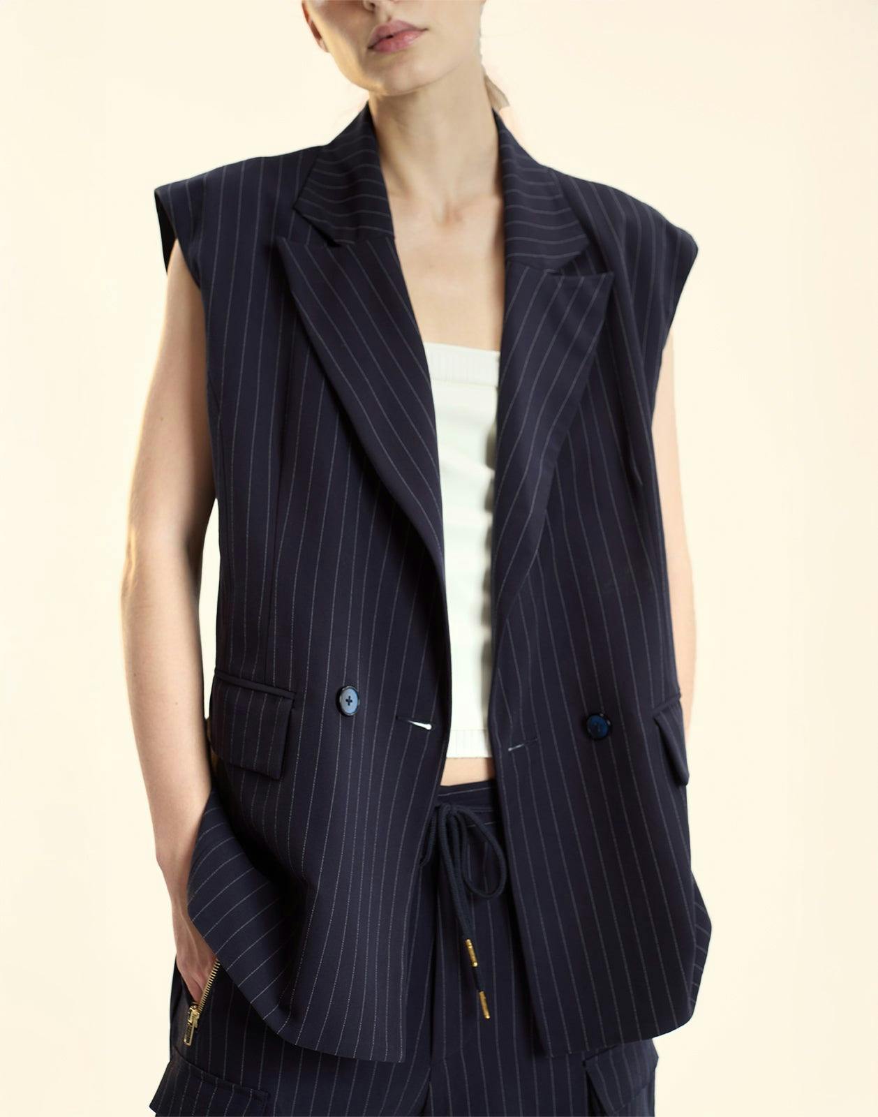 Pinstripe Vest