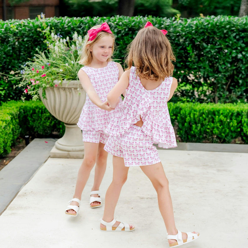 Poppy Girls' Short Set - Cartie Butterflies