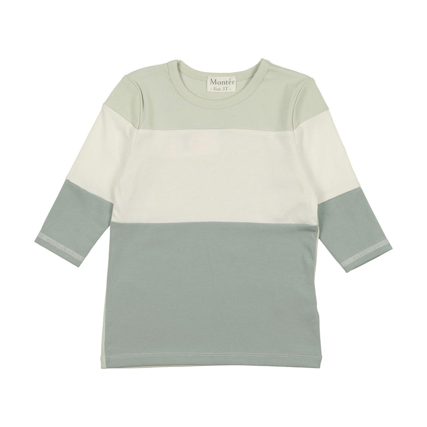 Rugby Stripe Color-Block Crew Neck Long Sleeve Shirt