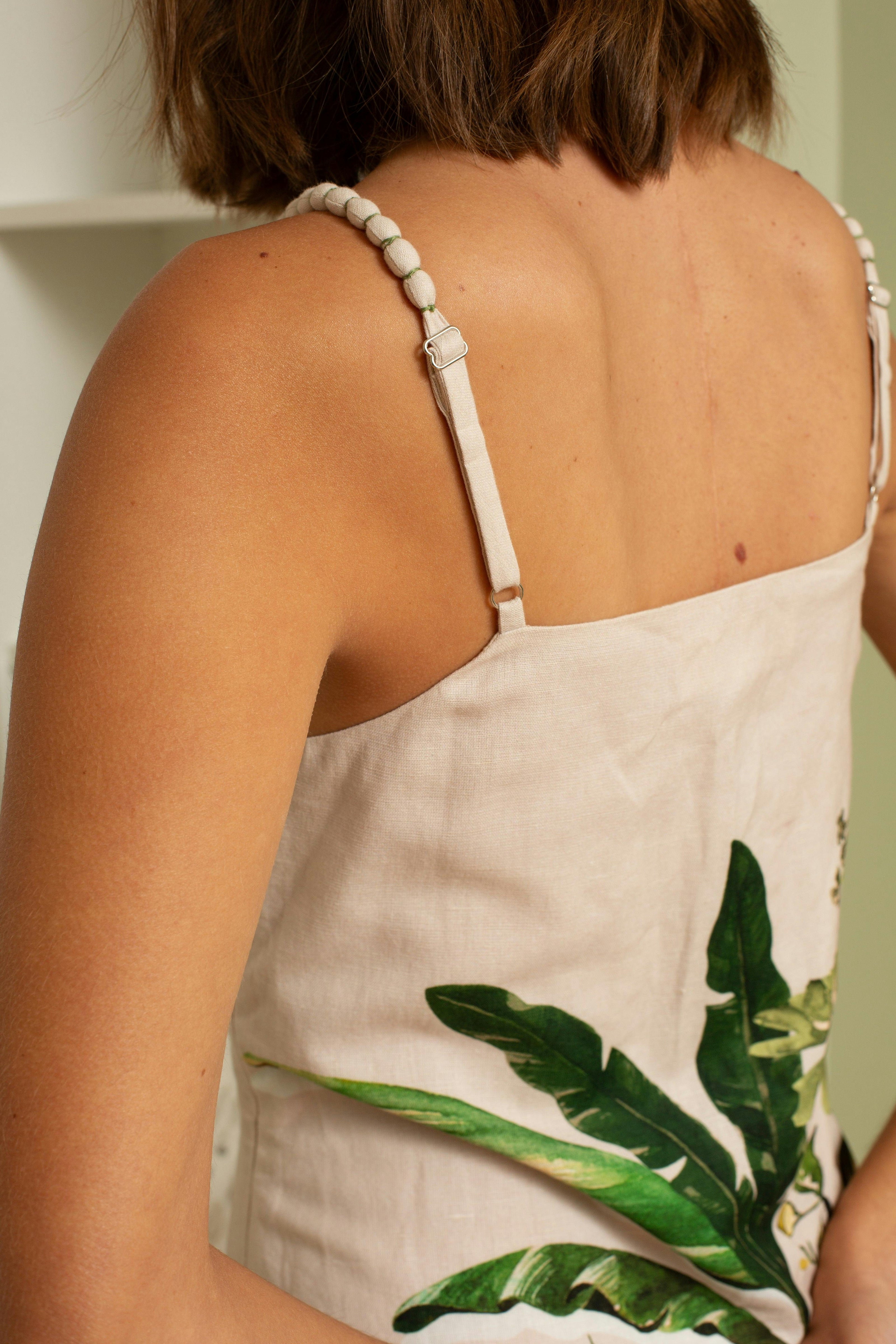 Parker Neutral Botanical Mini Dress