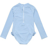 Seaside Gingham Leg Frill Surf Suit