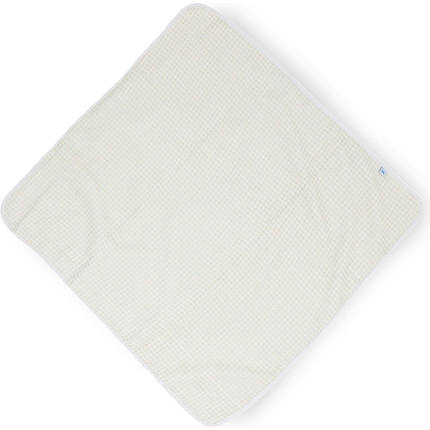 Infant Hooded Towel - Tan Gingham